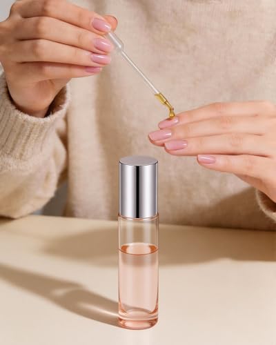 Worldgsb 4 Pack Essential Oil Roller Bottles, 10ml Refillable Glass Roller Bottles with Stainless Steel Roller Balls and Caps for Travel, Perfume and Lip Gloss Rose Gold - color: Rose Gold, style: 4 Pack