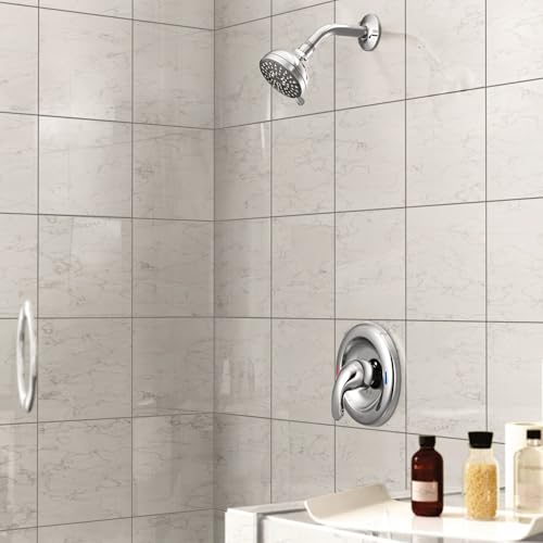 Moen Adler Chrome One-Handle Tub & Shower Faucet Multi-Function Showerhead, 82604 - color: Chrome