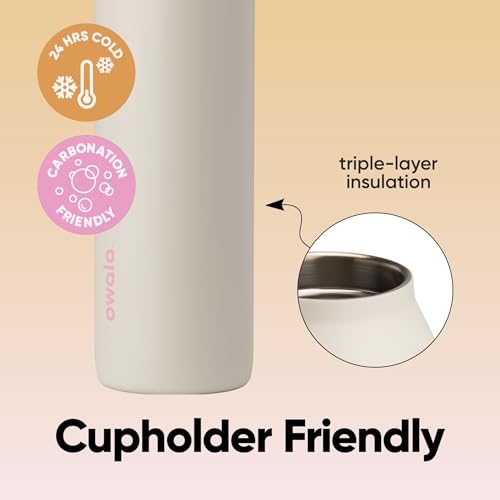 Owala FreeSip Twist Insulated Stainless Steel Water Bottle with Straw for Sports and Travel, BPA-Free, 24-oz, Daybreak - color: Daybreak, size: 24 Ounces
