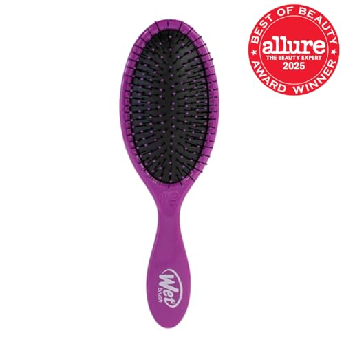 Wet Brush Original Detangling Hair Brush, Purple, Ultra-Soft IntelliFlex Bristles, Detangler Hairbrush Glides Through Tangles With Ease For All Hair Types, For Women, Men, Wet & Dry Hair - color: Purple, size: 1 Count (Pack of 1)