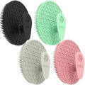Silicone Body Scrubber 4 Pack, BEAUTAIL Shower Bath Scrubber, Gentle Exfoliating Brush for Women Men Sensitive Skin, More Hygienic Than Traditional Loofah, Long Lasting (Black+Gray+Pink+Green) - color: Black+gray+pink+green