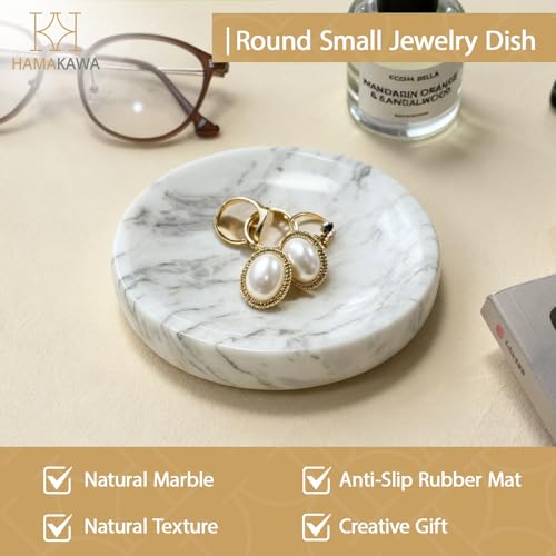 Natural Marble Soap Dish, Round Carrara White Jewelry Dish, Limestone Shower Soap Holder, Modern Stone Sponge Holder, Bar Soap Saver Tray for Bathroom, Kitchen, Easy to Clean - color: Carrara White 4.5-in Circ