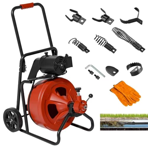 8-Piece Drain Snake Kit for 5/16" to 3/4" Cables – Heavy-Duty Manganese Steel Cutters for Roots, Grease & Stubborn Clogs – Includes Storage Case & Metal Ring - style: 8-piece