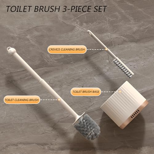 2 in 1 Toilet Bowl Brush Plunger Set,Toilet Brush and Holder Set Toilet Bowl Brush with Tweezers Long Handle,Ventilation Slots Base,Toilet Cleaner Brush for Bathroom Deep Cleaning - color: Light Green