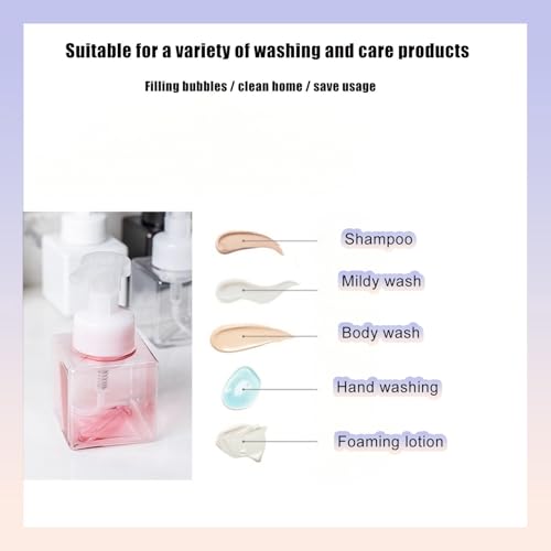 12 Piece 250ml Foam Soap Dispenser, Travel Foam Dispenser. Refillable Plastic Pump Hand Soap Bottle, Travel Essentials, Clear Container for Bathroom Vanity - color: Transparent Color