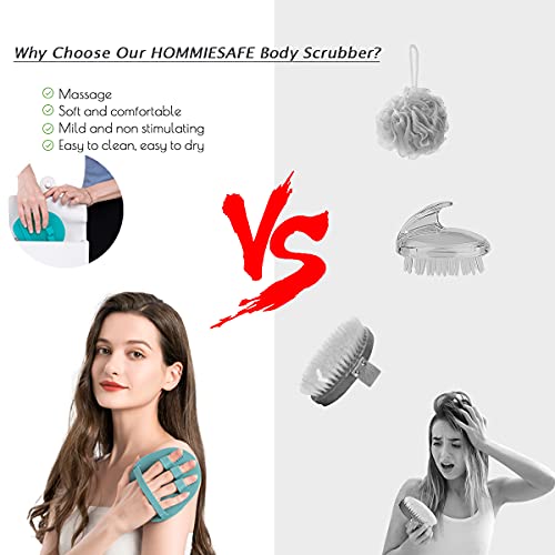 4 Pack Soft Silicone Shower Brush, Body Exfoliating Skin Massage Scrubber, Dry Skin Brushing Glove Loofah, Fit for Sensitive and All Kinds of Skin (4 Pack-PP1) | Dry Skin Brushing Glove Loofah, Fit for Sensitive and All Kinds of Skin (4 Pack-PP1) - color: