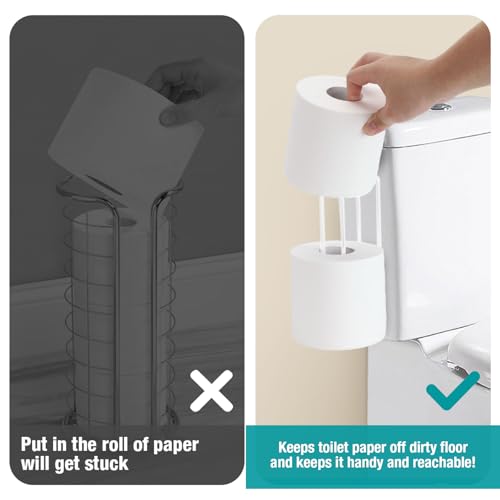 Conworld Toilet Paper Storage for 2 Roll Tissue, Over The Tank Toilet Paper Holder, Stainless Steel Rustproof Toilet Paper Holder Wall Mount, for Rv, Bathroom Storage and Organization, White, 1 Pack - color: White,hold 2 Rolls-1 Pcs