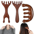 Xthrotsenk 3 PCS Scalp Massager Hair Growth Wooden Gua Sha Hair-Massager Comb Scalp Massager Manual Scalps Massagers Scalps Tool for Women Man Hairs Promoting Hairs Growth