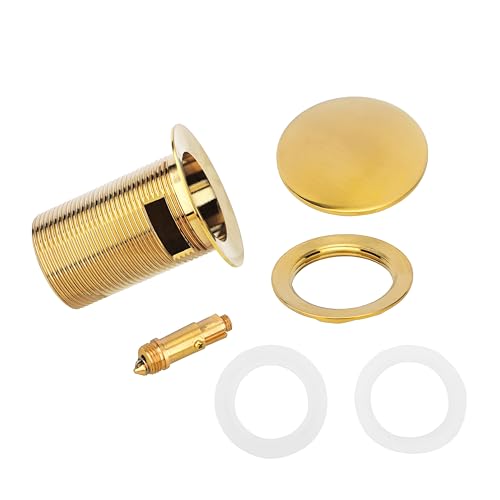 Brushed Gold Freestanding Bathtub Drain Stopper, Compatible with Freestanding Bathtub Drain Rough-in Kit - color: Brushed Gold