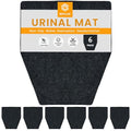 SAVUK Urinal Mats Non-Slip Non-Adhesive Water Absroption Bathroom, Restaurant, Gym, Restroom Toilet Floor Pad for Men and Women Hexagon Shaped Dark Gray Commercial Splash (6 PACK) - style: 6 PACK