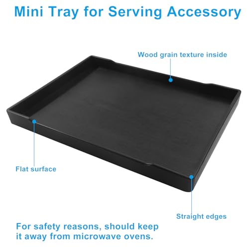 Small Bathroom Vanity Tray, 8.5 inch x 6.3 inch, Black | Soap and Sponge Holder, Rectangular Serving Tray, For Candle, Lotion Bottles, Scrubber - color: Black, size: 8" x 6" x 0.7"