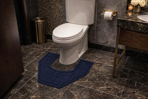Guardian UPSAFETBLU 22" x 23" Toilet Restroom mat- Case of 6. Blue - color: Blue, size: 22" x 23"