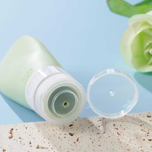 INSFIT Travel Bottles for Toiletries, TSA Approved 3oz Travel Size Containers, BPA Free Leak Proof Squeezable Silicone Tubes for Shampoo Conditioner Lotion Body Wash with Labels - color: Green 2oz, size: 2 Ounce