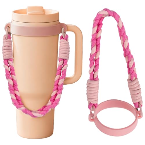 Silicone Water Bottle Handle Strap for Gym Travel Hiking Compatible with Stanley 30 & 40oz Cup Accessories for Men Women Gift - color: Style E