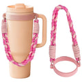 Silicone Water Bottle Handle Strap for Gym Travel Hiking Compatible with Stanley 30 & 40oz Cup Accessories for Men Women Gift - color: Style E