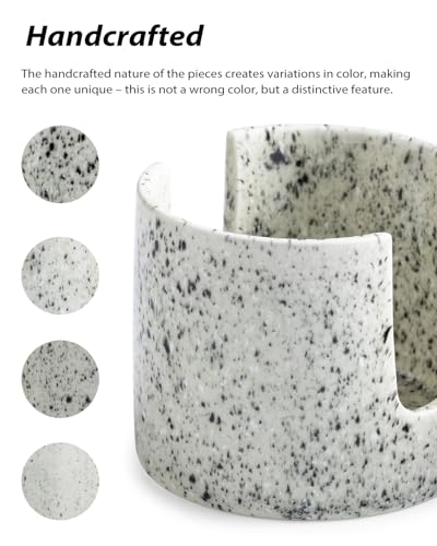 Zoeeker Kitchen Sink Sponge Holder, Dish Sponge Rack Ceramic Brush Holder Farmhouse Kitchen Dish Rack for Brush, Scrubbers, Bathroom, Sink, Speckled Glaze - color: Speckled Glaze, size: Cylindrical
