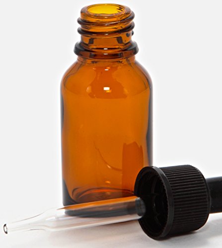 Vivaplex, Amber, 15ml, Glass Bottles with Glass Eye Droppers - 24 pk