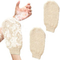 2 Pcs Exfoliating Gloves, Bath Shower Gloves Mitts Bamboo Fiber Bath Body Cleaning Cloth Sponges for Exfoliating and Body Scrubber
