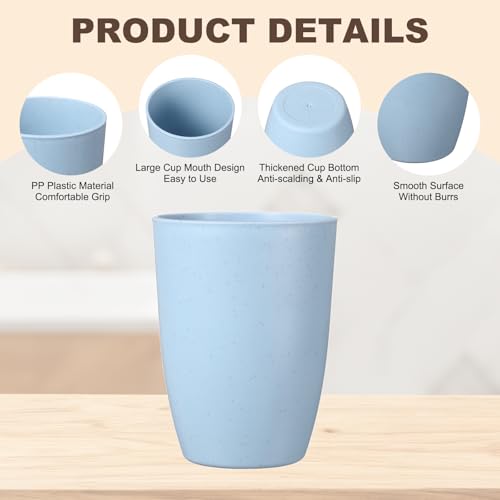 uxcell 2 Pcs Simple Toothbrush Cup, 3 x 3 x 4.1 Inch Bathroom Tumbler Reusable Plastic Cup Set for Storing Toothpaste Toothbrushes Combs Water Beverages, Light Blue - color: Light Blue