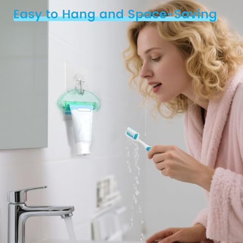 LOVEINUSA Toothpaste Tube Squeezer Dispenser, 4PCS Hanging Tooth Paste Clips Roller Squeezer Holder for Saving Toothpaste Facial Cleanser Creams Paint Hair Gel Glue - color: Multicolors-4