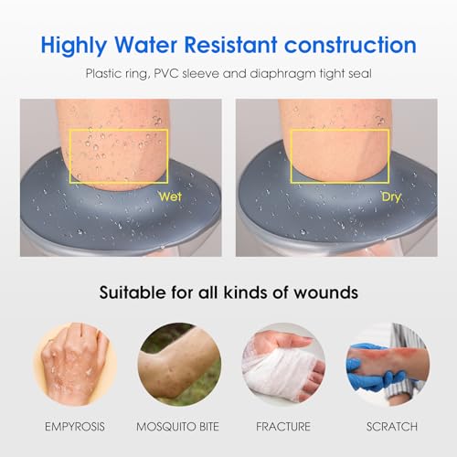 COMFYTHERA Waterproof Arm Cast Cover for Shower Wound Protector Bath Adult Watertight Cast Bag Showering for Surgery Bandage Broken Hand,Wrist,Finger, Elbow Reusable Durable (C-Long Arm-M)