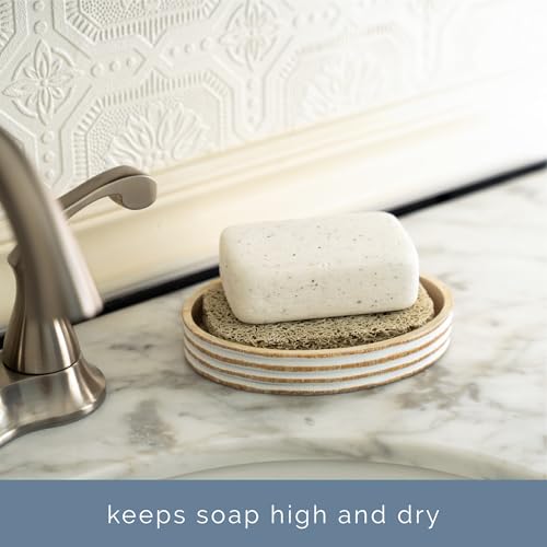 S&T INC. Bar Soap Holder for Kitchen, Bathroom, and Soap Dish, 4 Pack, Cream, 2.9 inches by 4.4 inches - color: Cream, size: 4 Pack