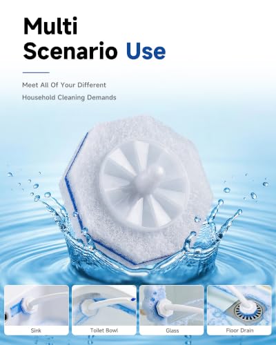 100 Count Toilet Wand Refills Compatible for Clorox, 5X Cleaning Power Toilet Bowl Cleaners & High-Density Disposable Toilet Brush Scrubber - No Falling Apart, Instant Foam Cleaning - size: 1 Count (Pack of 100)