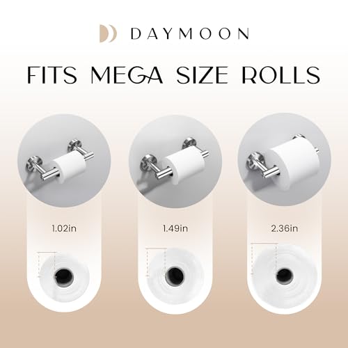 Day Moon™ - Toilet Paper Holder - Modern Roll Holder for Bathroom - 1 Pack - Wall Mount - Classic, Polished Chrome - color: Polished Chrome