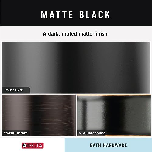 Delta Pivoting Toilet Paper Holder | Matte Black | Wall Mount | Nicoli Bathroom Accessories - color: Matte Black