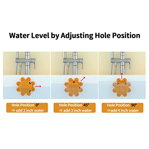 Bathtub Overflow Drain Cover - Tub Soak Bath Cover, Adds Inches of Water for Deeper Bath (Silicone, Yellow) - color: Yellow