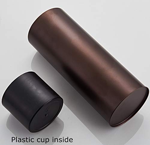 Bronze Toilet Plunger with Holder for Bathroom Metal Canister Holder Drip Cup, Heavy Duty, Deep Cleaning,Quick Dry Bronze - color: Bronze Plunger B