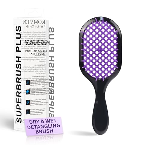 Detangling Brush,1 Pack Detangler Brush, Gentle & Effective Detangling on Wet or Dry Fragile Hair Types,Ultra-light, Detangling Brsuh ventilated and antistatic hairbrush (Purple) - color: Purple