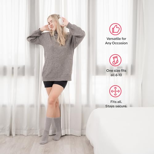 CoolMate Cozy Soft Cloud Socks, Fuzzy Socks for Women - color: A.03 - Grey