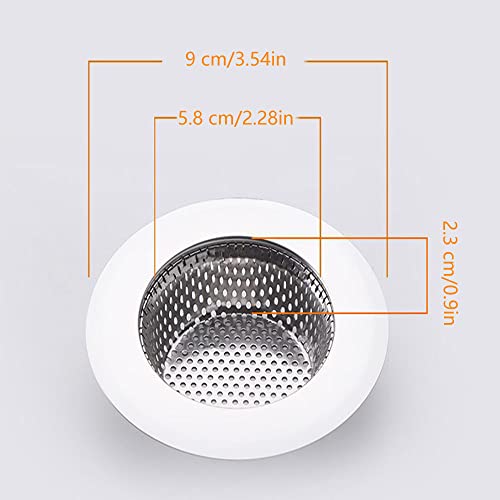 Drain Hair Catcher,Drain Stoper,Shower Drain Cover for Bathtub, Kitchen Sink Strainer, Stainless Steel Bathroom Sink, Drain Stopper with (2 PCS,Black,3.5 in) - color: 2 Pcs,black,3.5 in