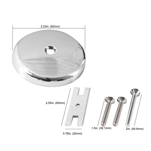 Single Hole Bathtub Drain Overflow Plate with One Matching Screws, Easy to Install, Plated Chrome - color: Plated Chrome
