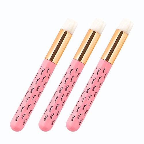 10 Pcs Cute Pink Lash Cleanser Brushes Lash Shampoo Brushes for Eyelash Extensions Cosmetic Brushes Peel Off Blackhead Brush Remover Tool Nose Cleaning Washing Brush - color: PINK