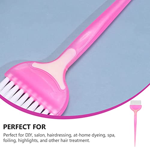 Beaupretty Hair Dye Brush Set 4 Pcs Hair Coloring Brushes and Comb Applicator Kit for Salon Home Diy Dyeing Highlights Foiling Treatment - color: Pink