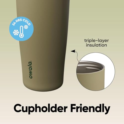 Owala FreeSip Sway Insulated Stainless Steel Water Bottle with Two-Way Spout, Built-In Straw and Bucket Handle, Made for Travel, School, and Sports, 40oz, BPA Free, Leak Proof, Off Road - color: Off Road, size: 40 Ounces