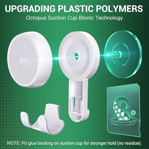 LUXEAR Suction Hooks Powerful Vacuum Suction Cup Hooks-2PACK Razor 2pack Single White - size: 2 Pack Single & 2 Pack Razor