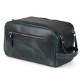 KomalC Travel Toiletry Bag – Premium Leather Dopp Kit for Men & Women with Water-Resistant Lining & Spacious Zippered Organizer - style: 1 Zip Classic Sea Green
