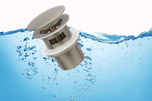 Freestanding Bathtub Drain Pop-up Stopper - Suitable for Most Bathtubs, Compatible With Rough-in Kit (Brushed Nickel Finish) - color: Brushed Nickel Finish