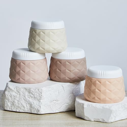 Silevoler Travel Size Containers for Toiletries, 1.7oz TSA Approved Travel Size Toiletries Silicone Cosmetic Cream Jars, Leak-Proof Refillable Containers W/Clear Bag (CREAM, 3OZ) - color: CREAM