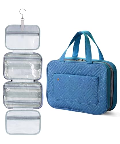 Ms. Pen- Travel Toiletry Bag Organizers, Teal | Makeup Travel Bag for Toiletries with Hanging Hook, Water-Resistant, Christmas Gift
