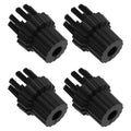 Set of 4 Replacement Nylon Brushes with M8 Thread Compatible with H20 X5 Steam Mops, Multi-Surface Cleaning