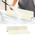 18Inch Sink Splash Guard – Extended Length & Tall Silicone Kitchen Sink Splash Guard with Overhang Drainage Design & Strong Suction Cups for Countertop (White, 18''x3.5'') - color: White, size: 18''x3.5''