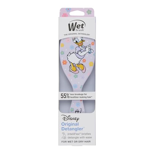 Wet Brush Original Detangling Hair Brush, Hello Disney Daisy Duck - Ultra-Soft IntelliFlex Bristles - Detangler Brush Glide Through Tangles With Ease For All - For Women, Men, Wet & Dry Hair - color: Daisy