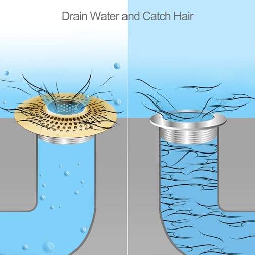 LKEYE Shower Drain Hair Catcher/Bathroom Drain Cover/Bathtub Drain Strainer/Shower Stall Drain Protector(Bronze) - color: Bronze
