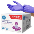 MED PRIDE Nitrile Exam 1200 Count Gloves, Blue Disposable Exam Gloves, Powder-Free Latex-Free, Medical Grade - style: Large Case of 1200