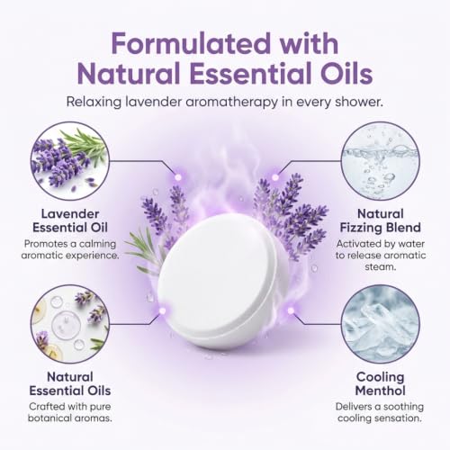 Body Restore Shower Steamers Aromatherapy 15 Pack – Fathers Day Gift for Dad, Luxury Spa Gifts for Men, Relaxation Stress Relief Self Care – Premium Lavender Essential Oil Tablets - color: Lavender 15 Pack