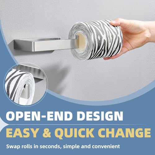 APLusee Toilet Paper Holder Brushed Nickel 304 Stainless Steel, Heavy-Duty Screw Mount, Rustproof & Space Saving Holder for Stylish Bathrooms, Apartments & Compact Spaces - color: Brushed Nickel